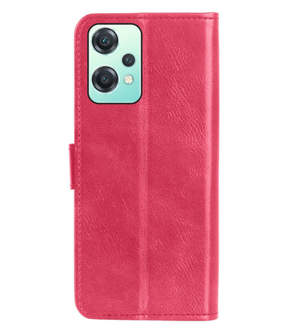Forterra OnePlus Nord CE 2 Lite Hoesje Bookcase Cover met Kaarthouder - Donkerroze