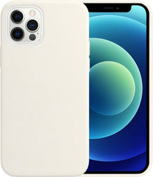 Forterra iPhone 12 Pro Hoesje Siliconen Backcover Lichtgewicht - Wit