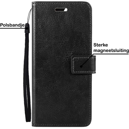 Forterra Xiaomi 12 Hoesje Bookcase Cover met Kaarthouder - Zwart