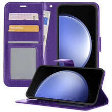 Forterra Samsung S23 FE Hoesje Bookcase Cover met Kaarthouder - Paars