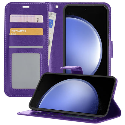 Forterra Samsung S23 FE Hoesje Bookcase Cover met Kaarthouder - Paars