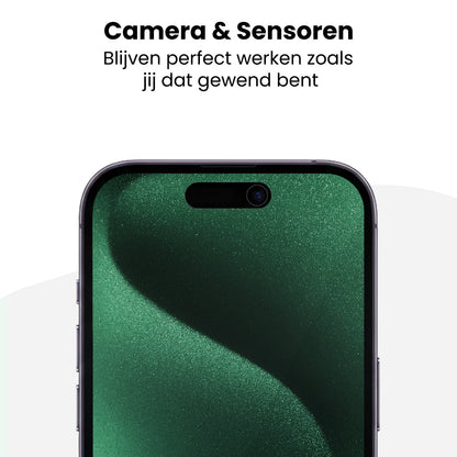 Forterra Privacy Screenprotector Geschikt voor Apple iPhone 15 Pro Max - Met Installatie Kit - Privacy - Beschermglas - Flexibel Glas - Tempered Glass - Screen Protector