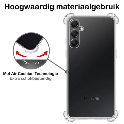 Forterra Samsung A34 Hoesje Shockproof Backcover Siliconen - Transparant