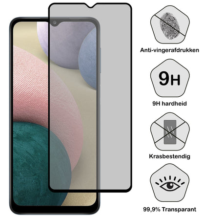 Forterra Samsung A12 Screenprotector Gehard Glas - Privacy