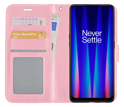 Forterra OnePlus Nord CE 2 Lite Hoesje Bookcase Cover met Kaarthouder - Lichtroze