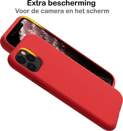 Forterra iPhone 11 Pro Max Hoesje Siliconen Backcover Lichtgewicht - Rood