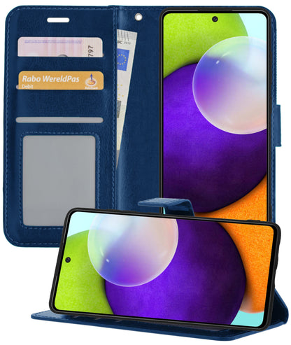 Forterra Samsung A52/A52s 5G Hoesje Bookcase Cover met Kaarthouder - Donkerblauw