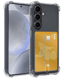 Forterra Samsung S24 Hoesje Kaarthouder Backcover Shockproof - Transparant