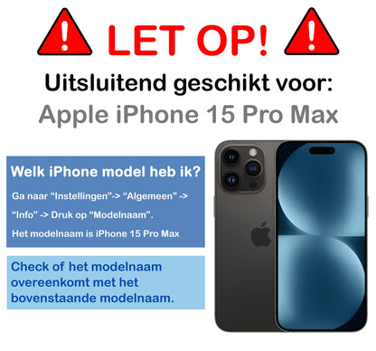 Forterra iPhone 15 Pro Max Hoesje Geschikt voor Magsafe Backcover Shockproof - Transparant