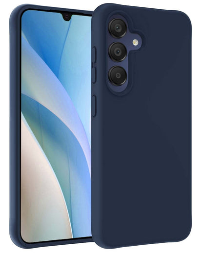 Forterra Samsung A15 Hoesje Siliconen Backcover Lichtgewicht - Donkerblauw