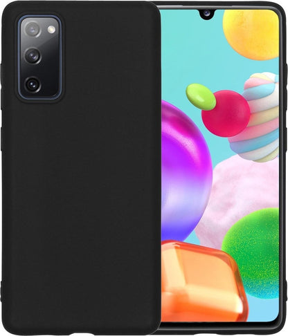Forterra Samsung A41 Hoesje Siliconen Backcover Lichtgewicht - Zwart