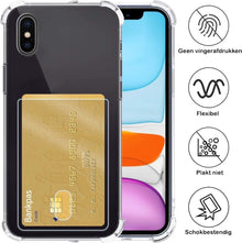 Forterra iPhone X Hoesje Kaarthouder Backcover Shockproof - Transparant
