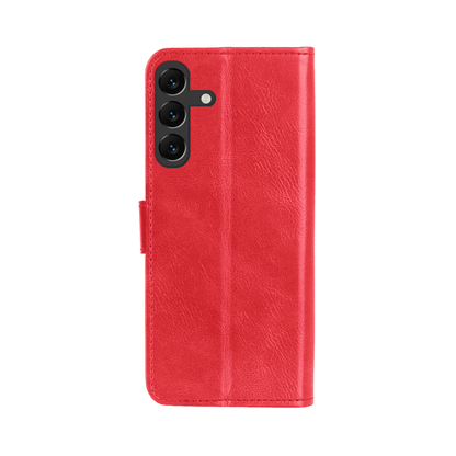 Forterra Samsung A16 Hoesje Bookcase Cover met Kaarthouder - Rood