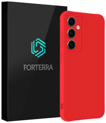 Forterra Samsung S25 Plus Hoesje Siliconen Backcover Lichtgewicht - Rood