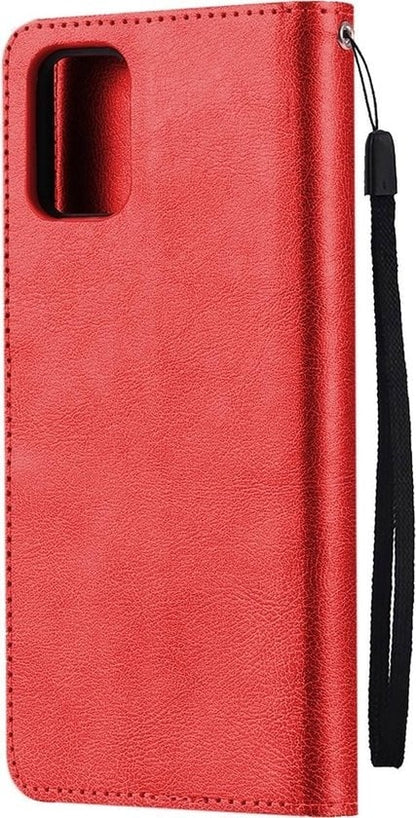 Forterra Samsung A51 Hoesje Bookcase Cover met Kaarthouder - Rood