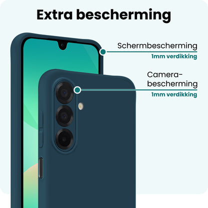 Forterra Samsung A26 Hoesje Siliconen Backcover Lichtgewicht - Donkerblauw