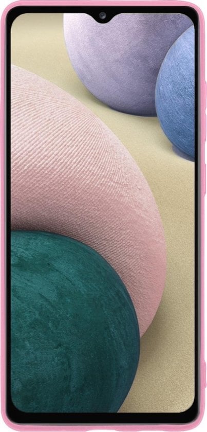 Forterra Samsung A12 Hoesje Siliconen Backcover Lichtgewicht - Lichtroze