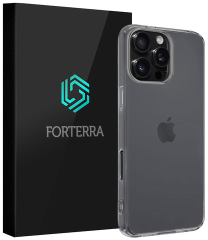 Forterra iPhone 16 Pro Hoesje Siliconen Backcover Lichtgewicht - Transparant