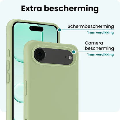 Forterra iPhone Air Hoesje Siliconen Backcover Lichtgewicht - Groen