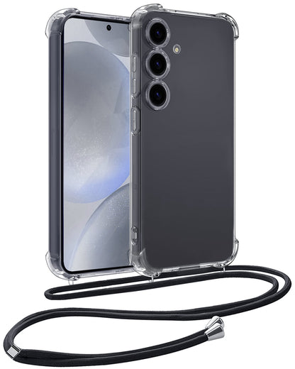 Forterra Samsung S24 Plus Hoesje met Koord Backcover Shockproof - Transparant