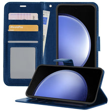 Forterra Samsung S23 FE Hoesje Bookcase Cover met Kaarthouder - Donkerblauw
