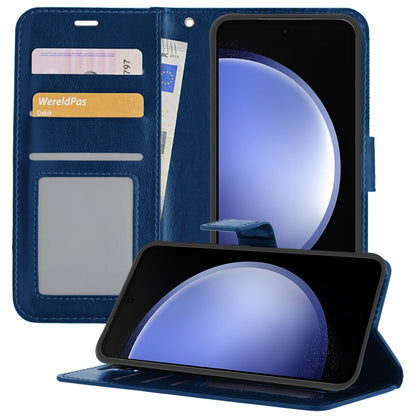 Forterra Samsung S23 FE Hoesje Bookcase Cover met Kaarthouder - Donkerblauw
