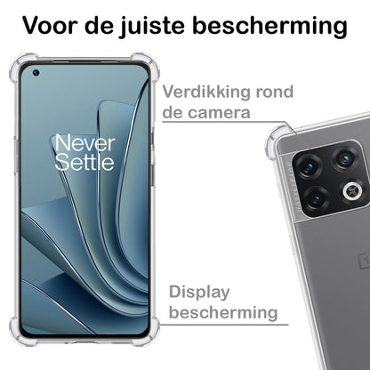 Forterra OnePlus 10 Pro Hoesje Shockproof Backcover Siliconen - Transparant