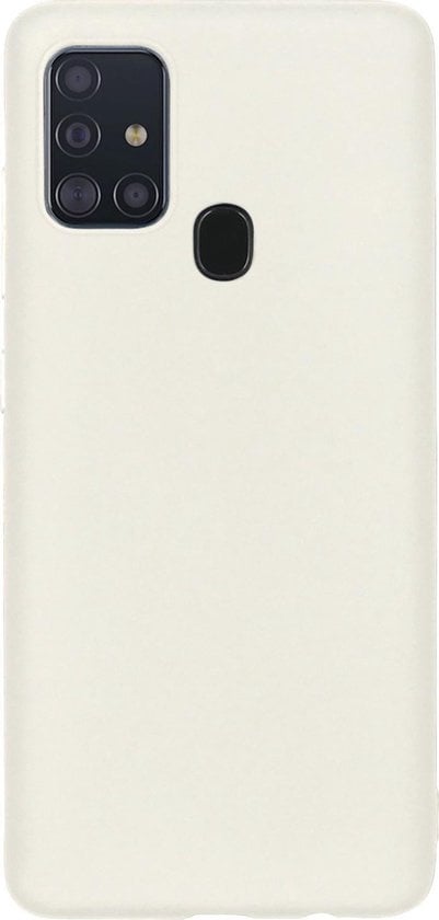 Forterra Samsung A21s Hoesje Siliconen Backcover Lichtgewicht - Wit