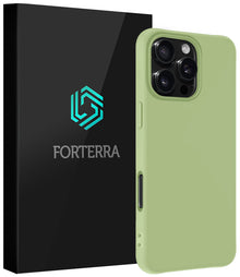 Forterra iPhone 16 Pro Hoesje Siliconen Backcover Lichtgewicht - Groen