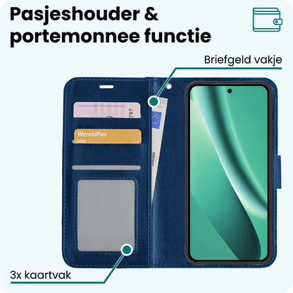 Forterra Google Pixel 10a Hoesje Bookcase Cover met Kaarthouder - Donkerblauw