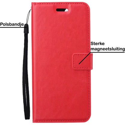 Forterra Samsung A03s Hoesje Bookcase Cover met Kaarthouder - Rood