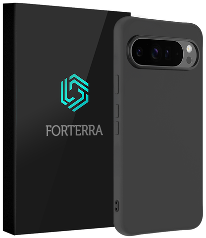 Forterra Google Pixel 10 Pro XL Hoesje Siliconen Backcover Lichtgewicht - Zwart
