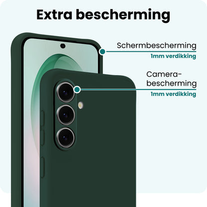 Forterra Samsung S26 Plus Hoesje Siliconen Backcover Lichtgewicht - Donkergroen