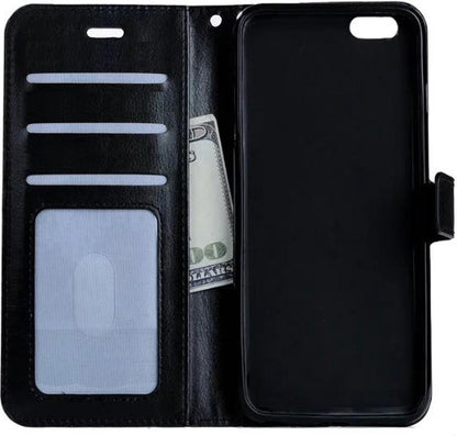 Forterra iPhone 5/5s/5SE Hoesje Bookcase Cover met Kaarthouder - Zwart