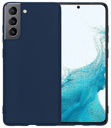 Forterra Samsung S22 Hoesje Siliconen Backcover Lichtgewicht - Donkerblauw