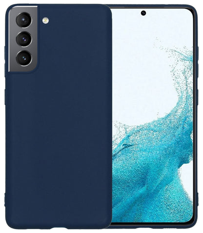 Forterra Samsung S22 Hoesje Siliconen Backcover Lichtgewicht - Donkerblauw