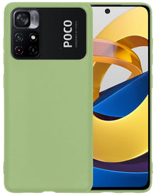 Forterra Xiaomi Poco M4 Pro 5G Hoesje Siliconen Backcover Lichtgewicht - Groen