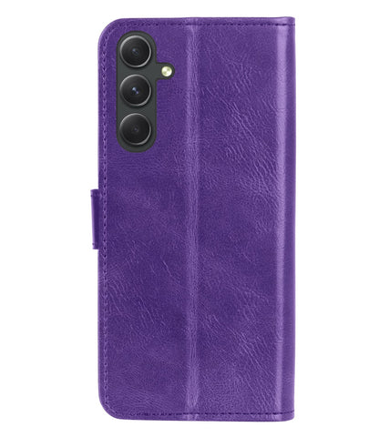 Forterra Samsung A34 Hoesje Bookcase Cover met Kaarthouder - Paars