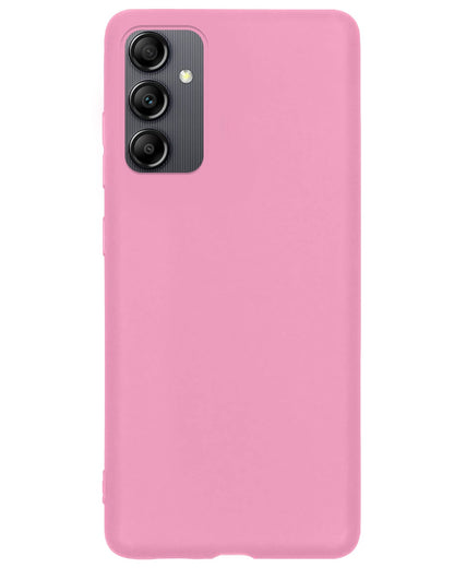 Forterra Samsung A14 Hoesje Siliconen Backcover Lichtgewicht - Roze