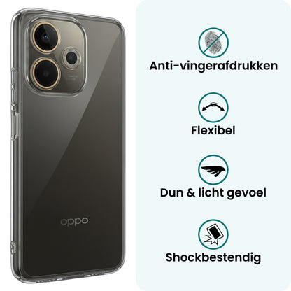 Forterra OPPO A5 Pro Hoesje Siliconen Backcover Lichtgewicht - Transparant