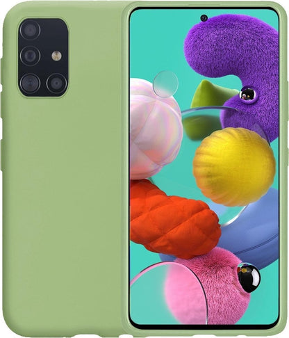 Forterra Samsung A51 Hoesje Siliconen Backcover Lichtgewicht - Groen