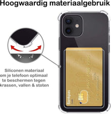 Forterra iPhone 12 Mini Hoesje Kaarthouder Backcover Shockproof - Transparant