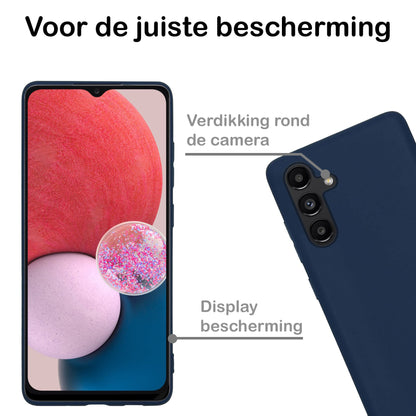 Forterra Samsung A13 5G Hoesje Siliconen Backcover Lichtgewicht - Donkerblauw