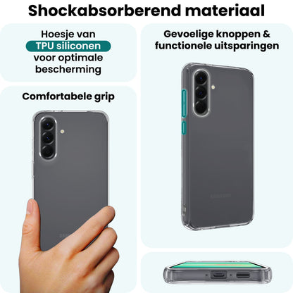 Forterra Samsung A26 Hoesje Siliconen Backcover Lichtgewicht - Transparant
