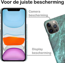 Forterra iPhone 11 Pro Hoesje Marmer Hard Case Cover - Groen