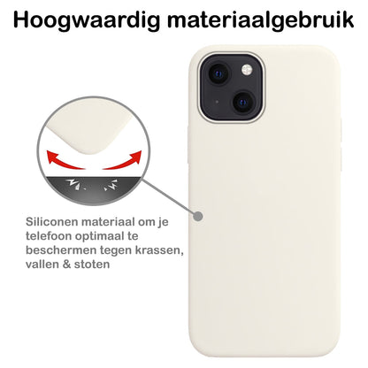 Forterra iPhone 13 Hoesje Siliconen Backcover Lichtgewicht - Wit