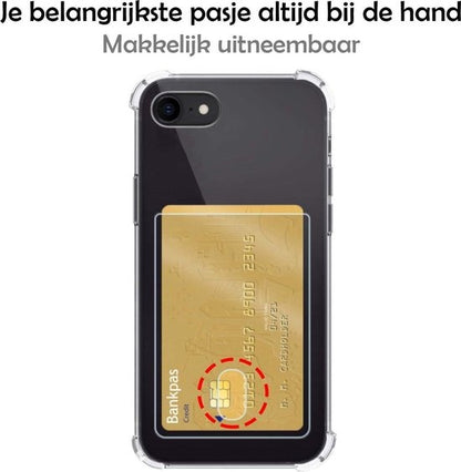 Forterra iPhone 7 Hoesje Kaarthouder Backcover Shockproof - Transparant