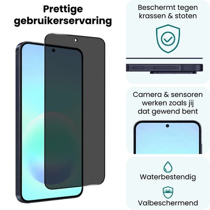 Forterra Samsung A57 Screenprotector Gehard Glas - Privacy