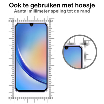 Forterra Samsung A34 Screenprotector Gehard Glas - Anti-kras