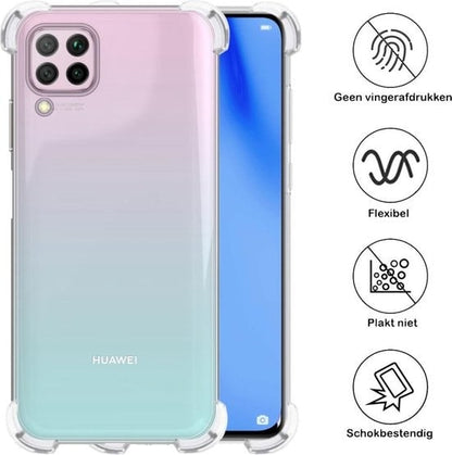 Forterra Huawei P40 Lite Hoesje Shockproof Backcover Siliconen - Transparant